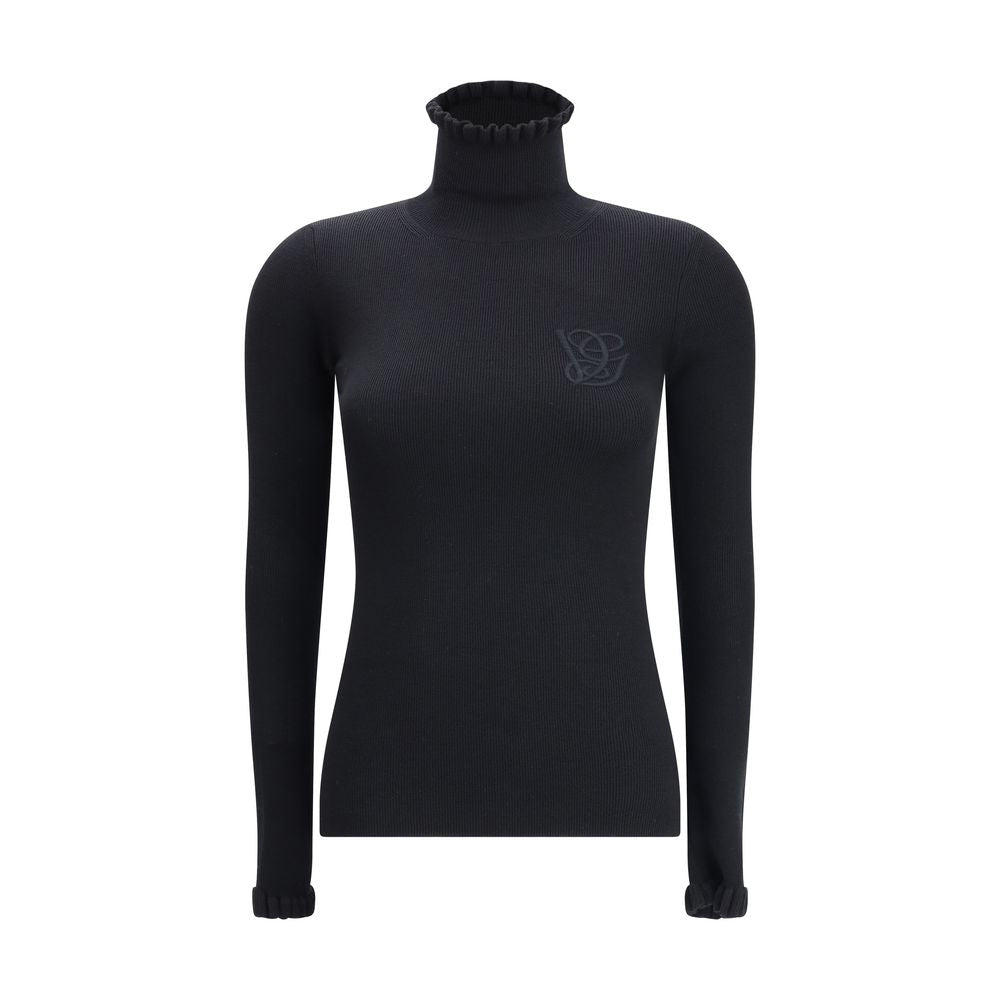 Valentino Black Fleece Wool Sweatshirt - HOLLIN STUDIO