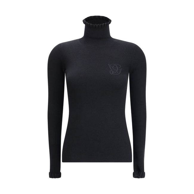 Valentino Black Fleece Wool Sweatshirt - HOLLIN STUDIO