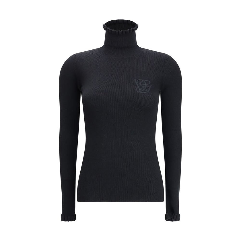 Valentino Black Fleece Wool Sweatshirt - HOLLIN STUDIO