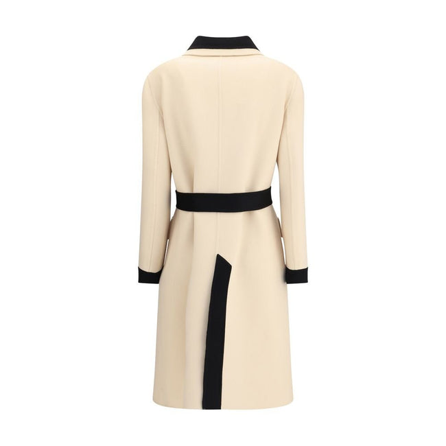 Valentino Cream Fleece Wool Coat - HOLLIN STUDIO