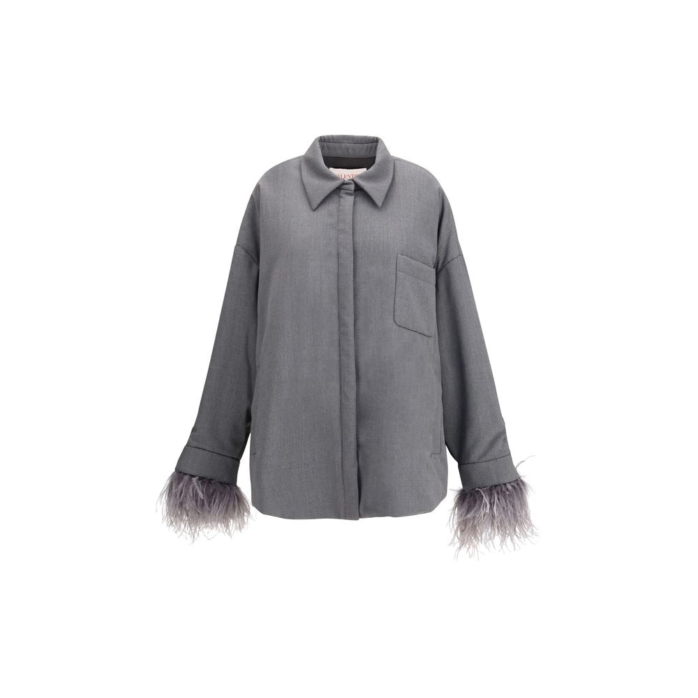 Valentino Gray Fleece Wool Clothing - HOLLIN STUDIO
