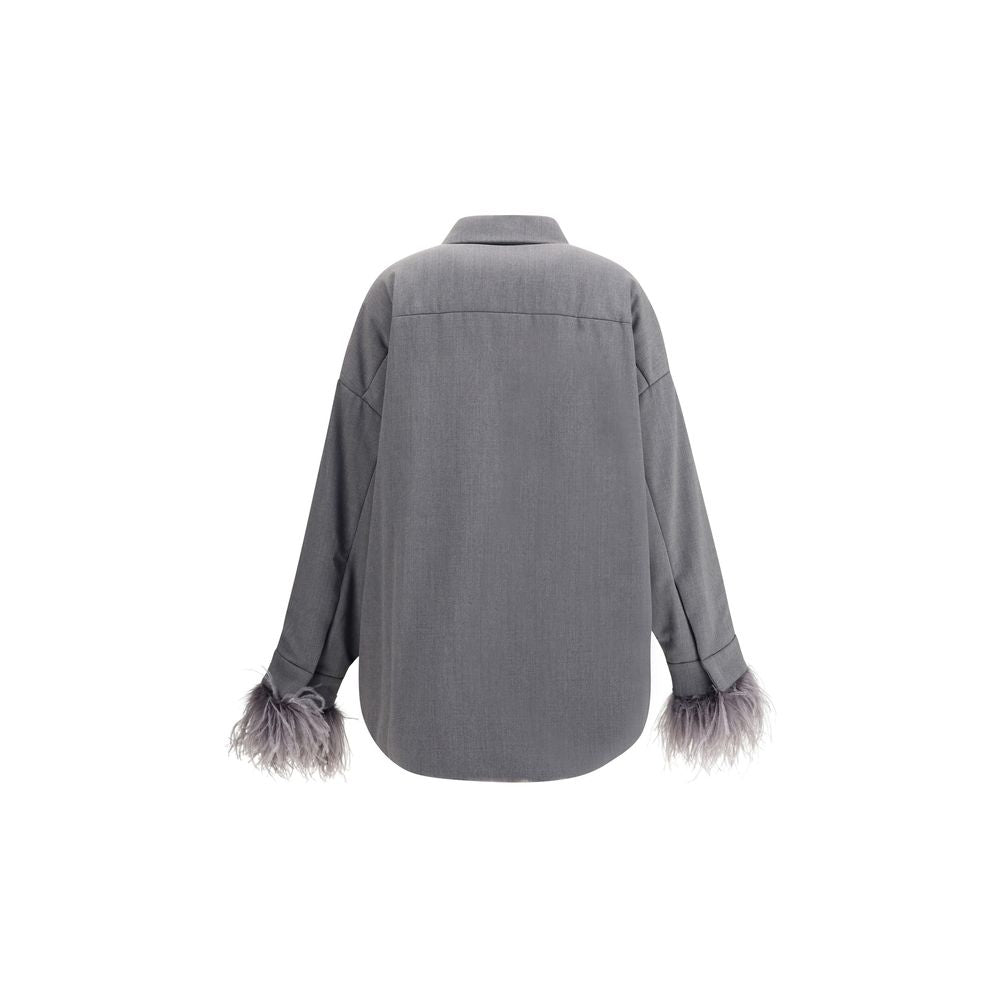 Valentino Gray Fleece Wool Clothing - HOLLIN STUDIO