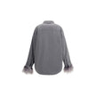 Valentino Gray Fleece Wool Clothing - HOLLIN STUDIO
