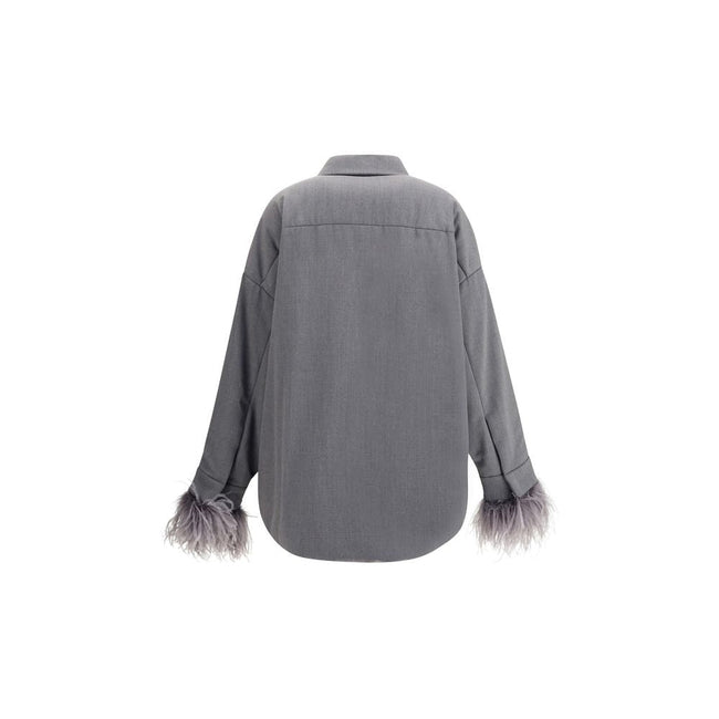 Valentino Gray Fleece Wool Clothing - HOLLIN STUDIO