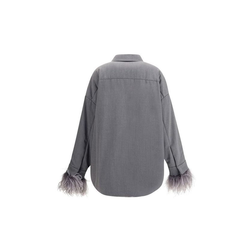Valentino Gray Fleece Wool Clothing - HOLLIN STUDIO