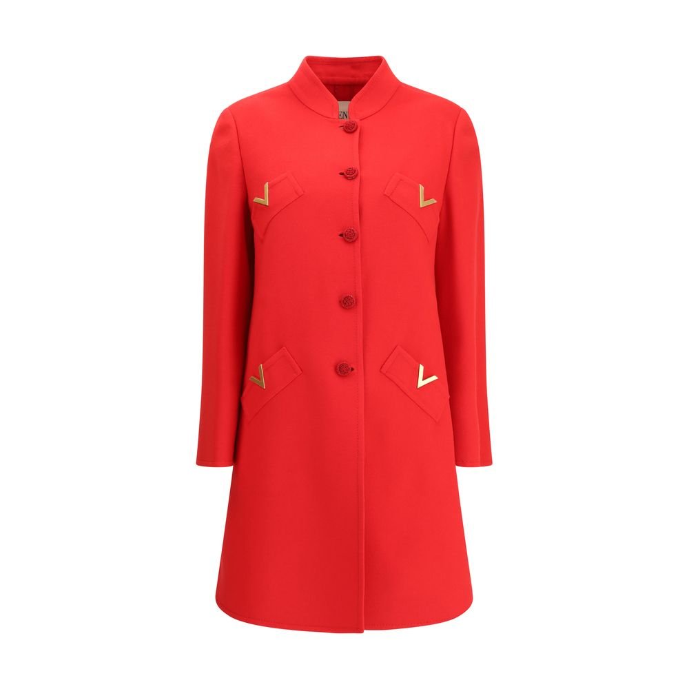 Valentino Multicolor Fleece Wool Coat - HOLLIN STUDIO