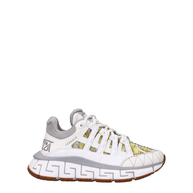 Versace White Leather Athletic Sneakers - HOLLIN STUDIO