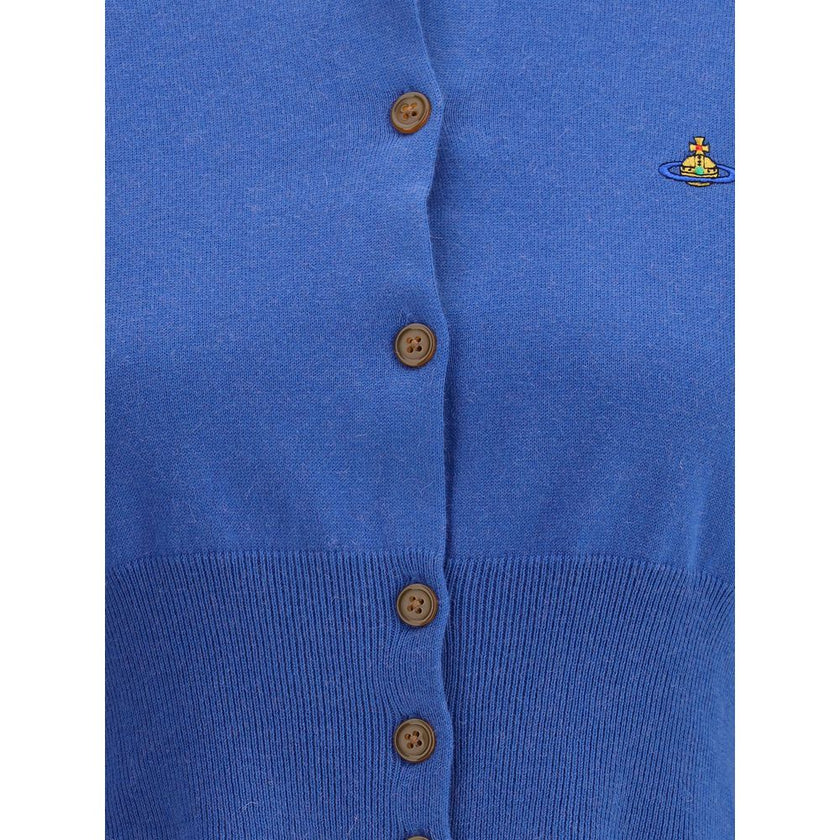 Vivienne Westwood Blue Cotton Cardigan - HOLLIN STUDIO